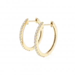 【リメイク】K18YG フープ ダイヤモンド ピアス 0.30CT