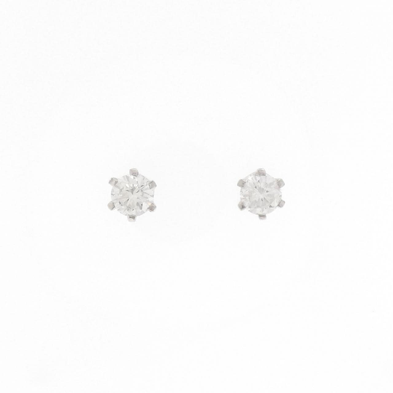 PT900 ソリティア ダイヤモンド ピアス 1.012CT
