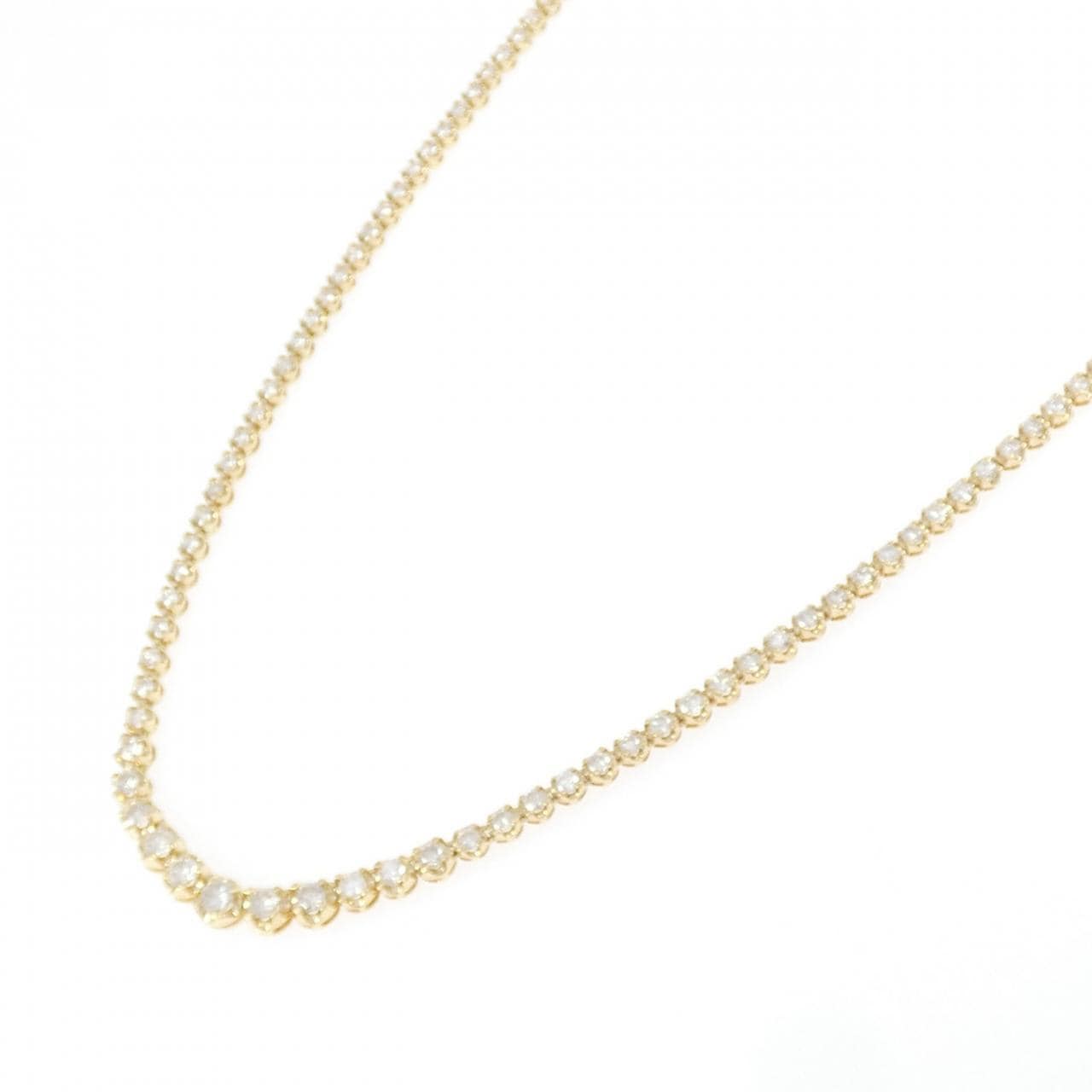 K18YG ダイヤモンド ネックレス 5.02CT