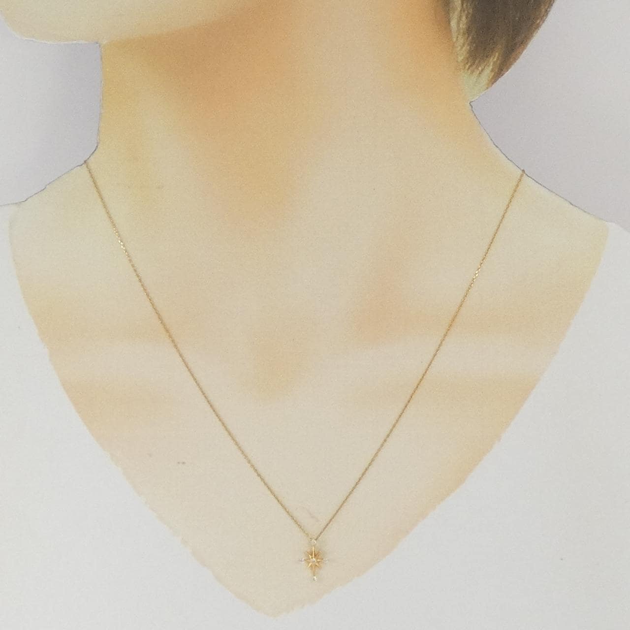 スタージュエリー クロッシングスター ネックレス 0.04CT