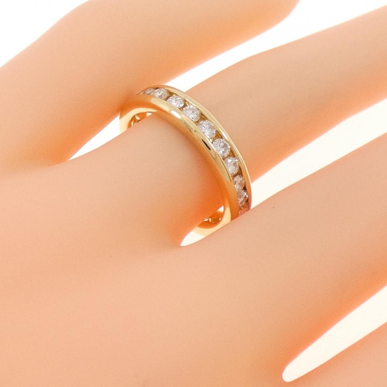 K18YG フルエタニティ ダイヤモンド リング 1.03CT