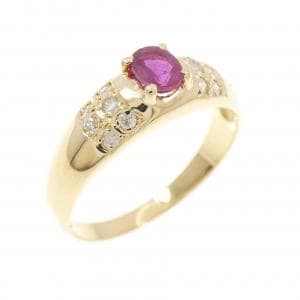 K18YG ルビー リング
