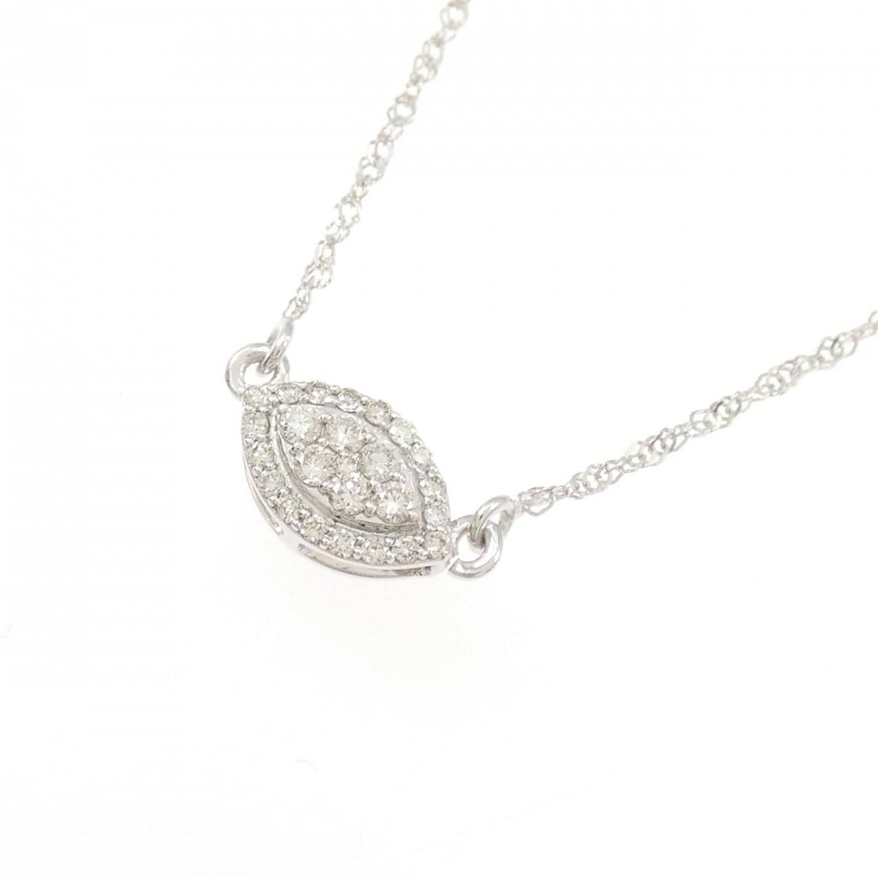 750WG ダイヤモンド ネックレス 0.16CT
