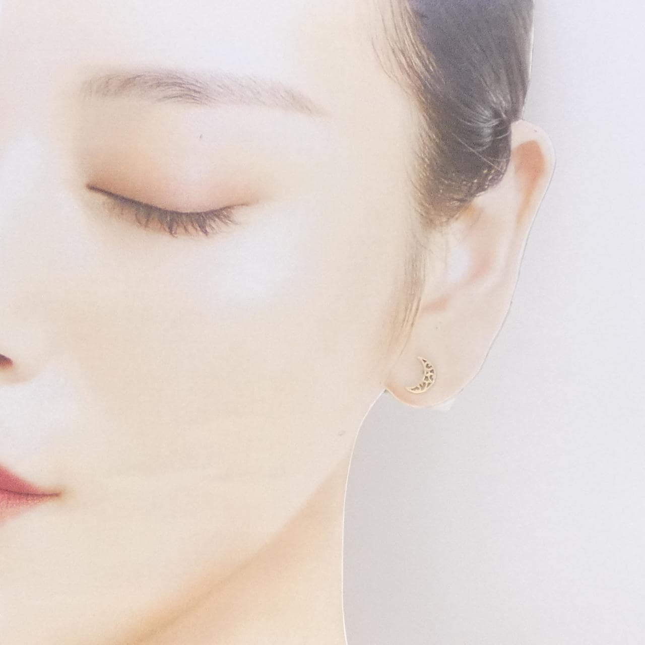 K10YG スター×ムーン ピアス