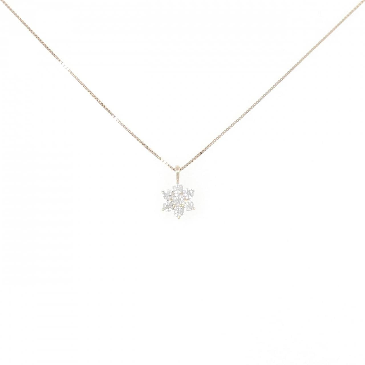 K10YG Flower Diamond Necklace 0.20CT