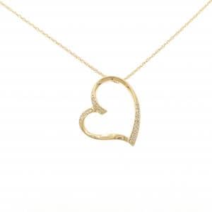K18YG ハート ダイヤモンド ネックレス 0.13CT