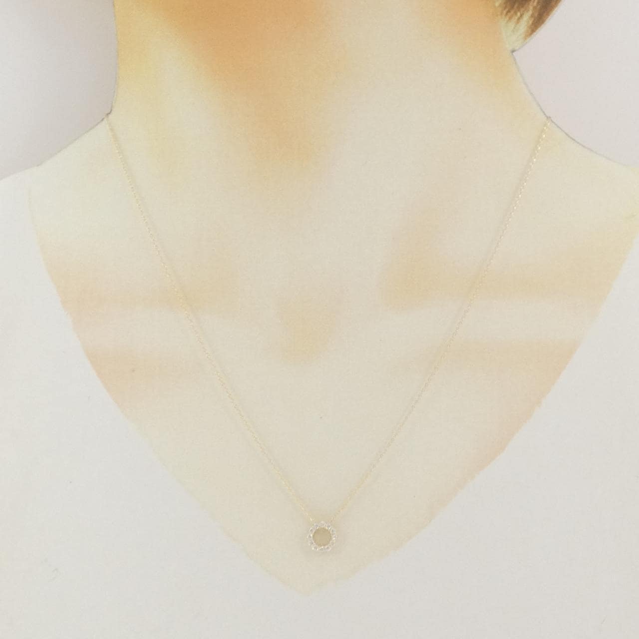 【リメイク】K10YG ダイヤモンド ネックレス 0.18CT