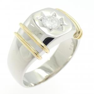 K18YG/PT900 ダイヤモンド リング 0.36CT