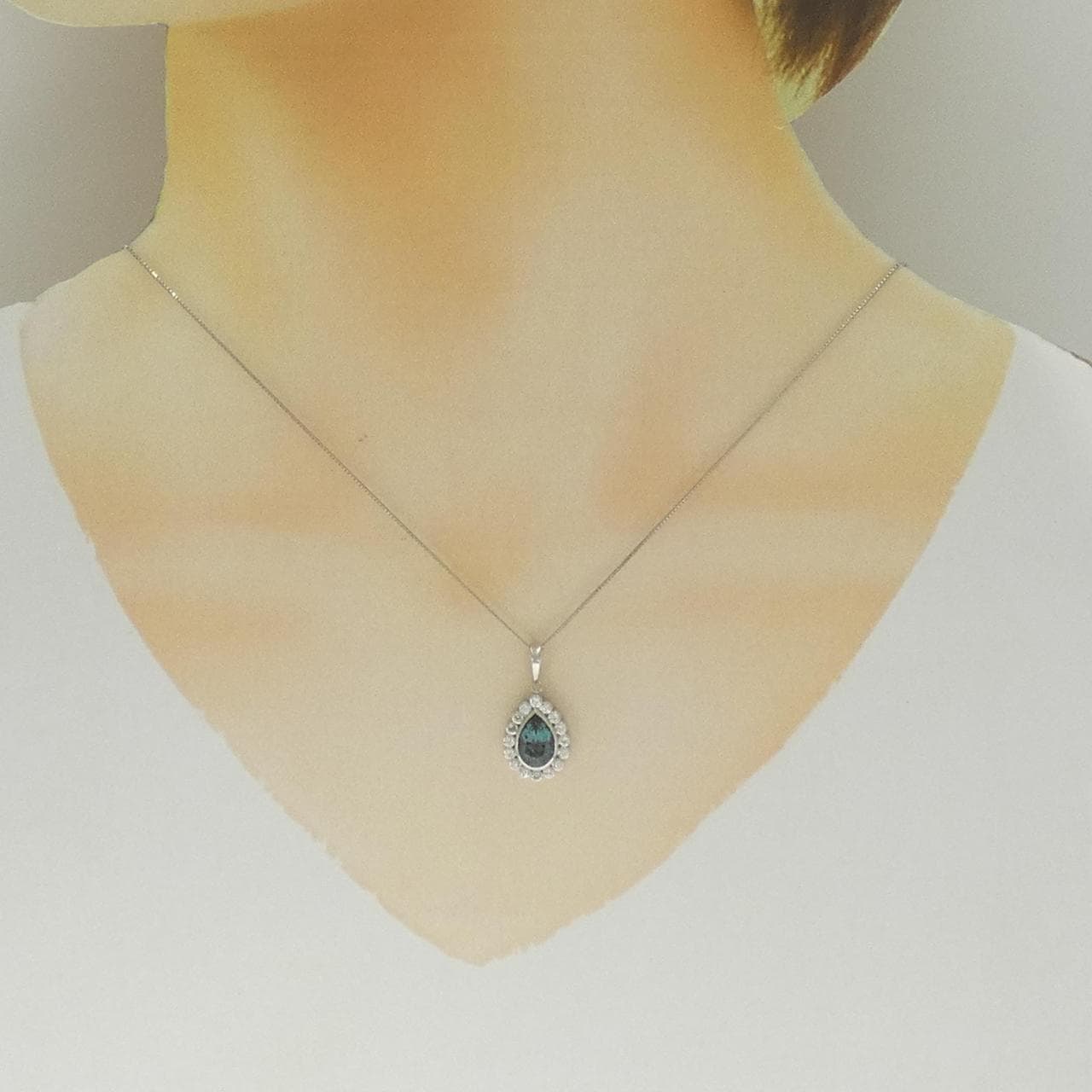 クレサンベール 合成アレキサンドライト ネックレス 1.61CT