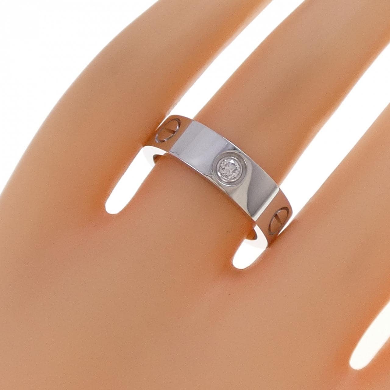 カルティエ ラブ ハーフダイヤ リング