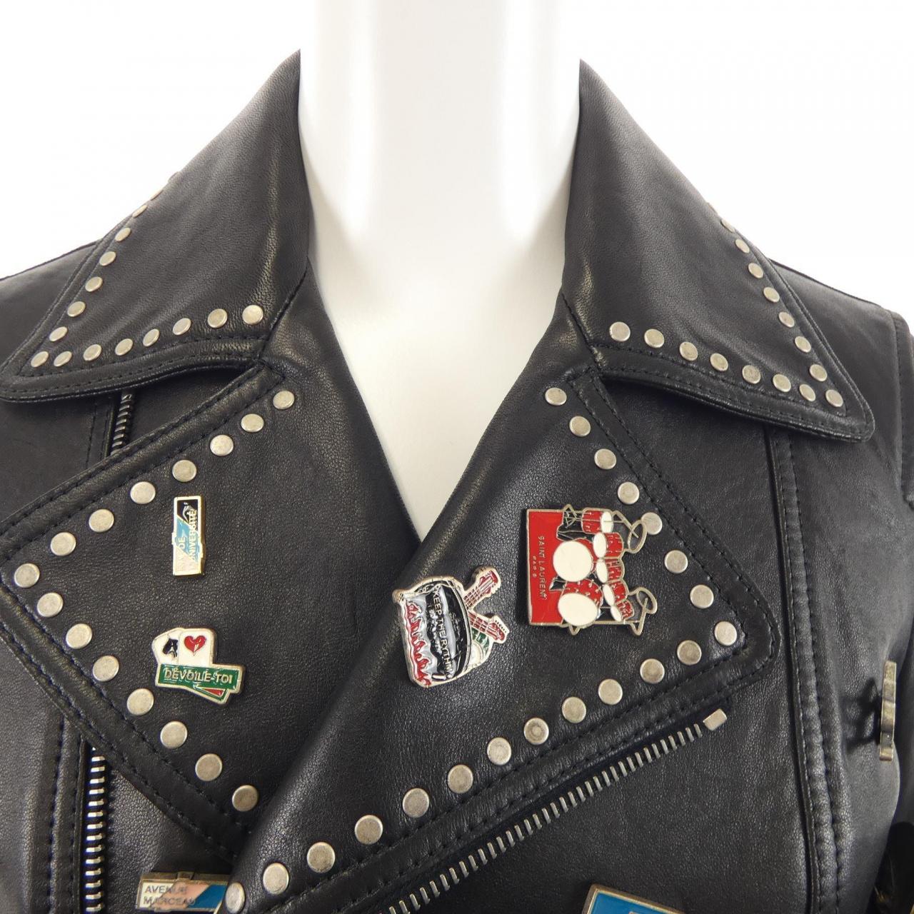 サンローラン SAINT LAURENT 530735 YC2P0 レザーライダースジャケット