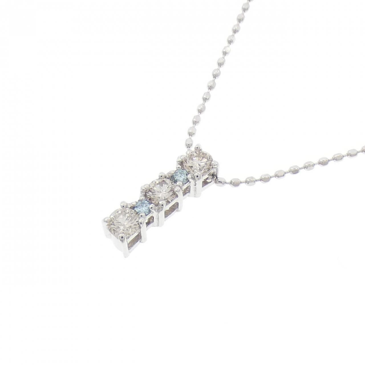 K18WG ダイヤモンド ネックレス 0.23CT