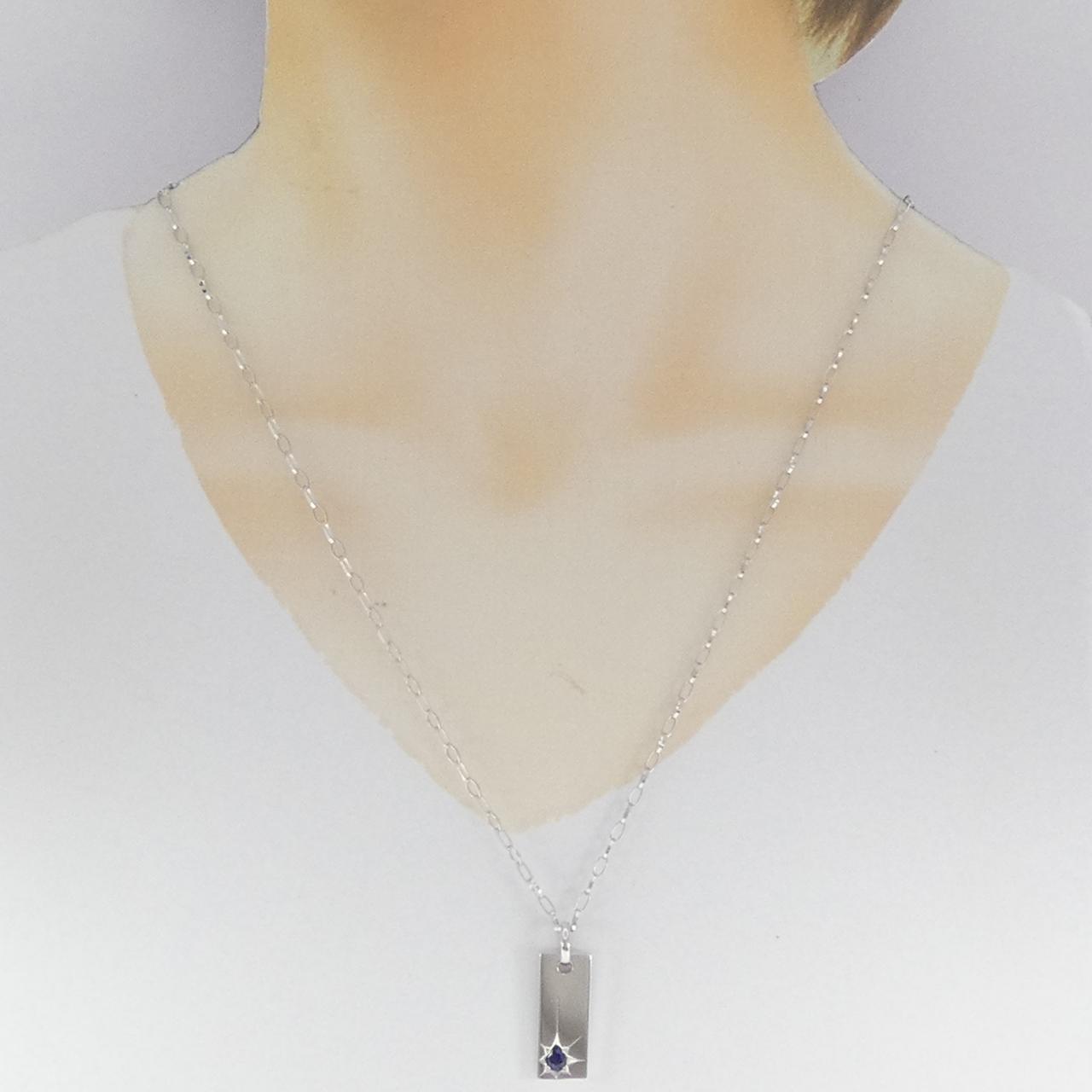 K10WG Sapphire Necklace 0.29CT