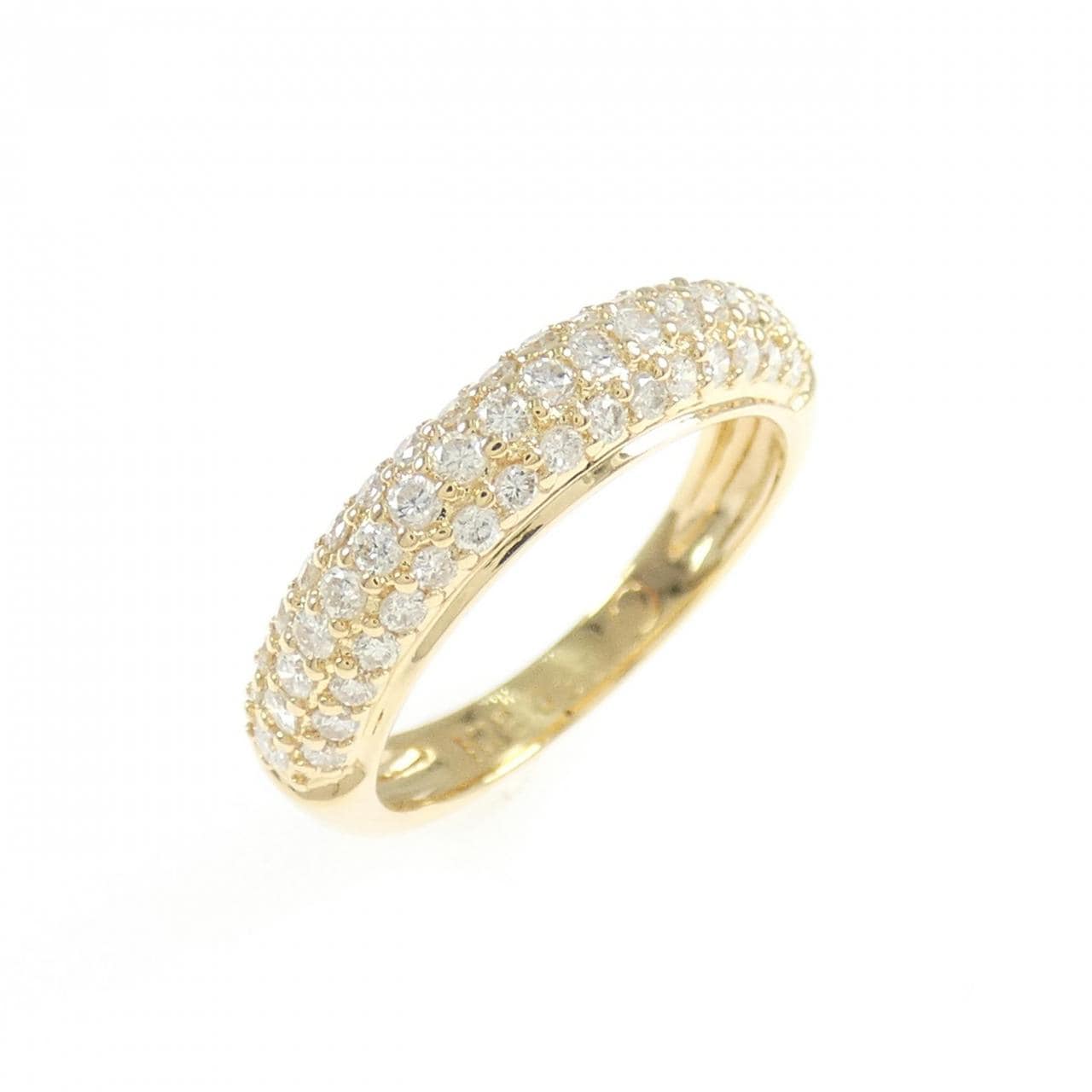 K18YG パヴェ ダイヤモンド ピンキーリング 0.31CT