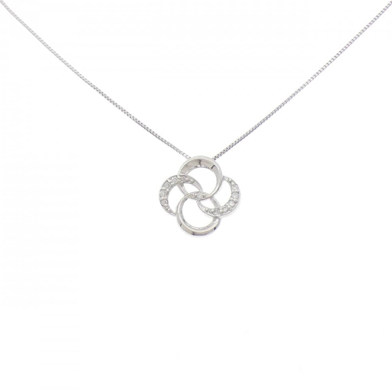 K18WG ダイヤモンド ネックレス 0.05CT