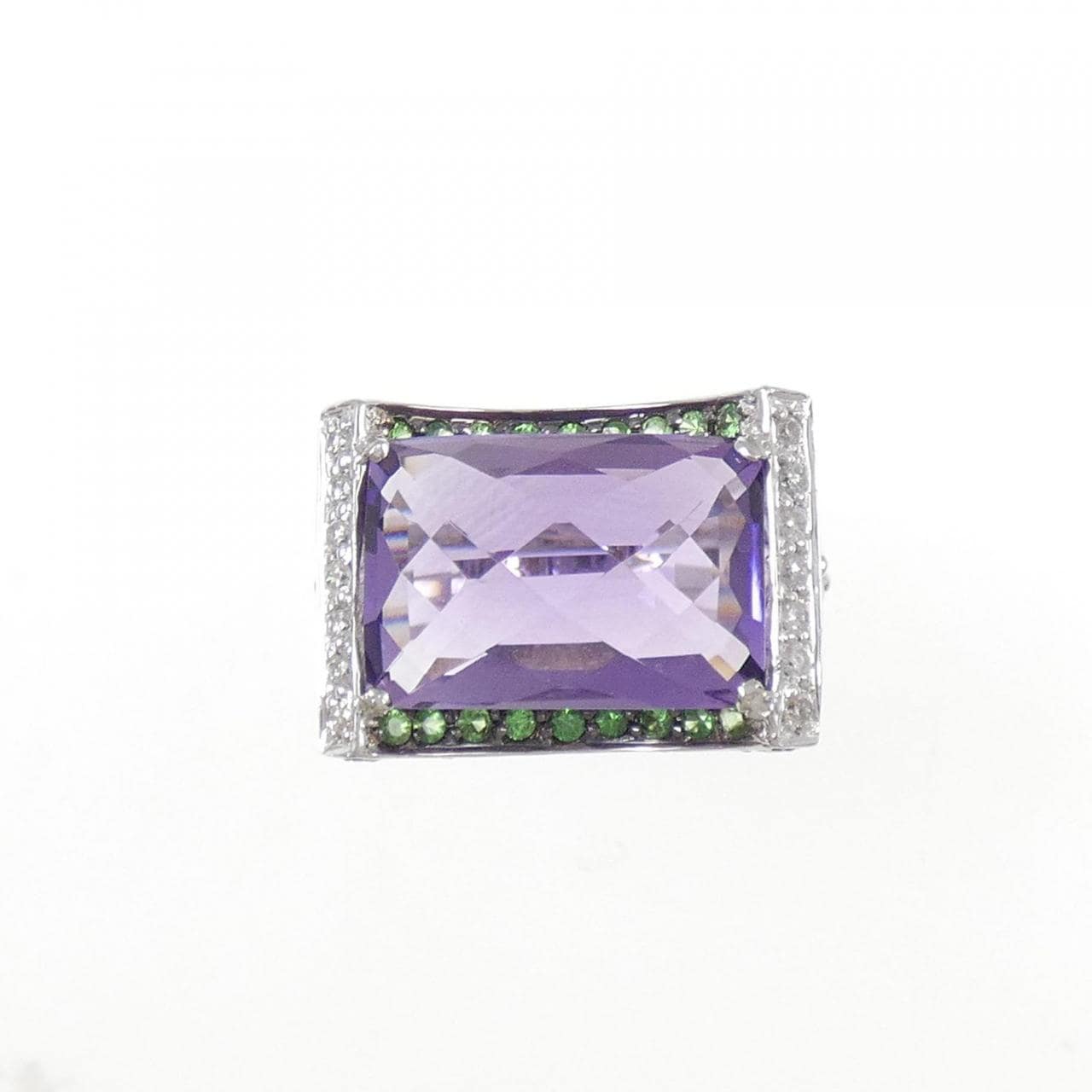 K18WG/K18BG アメジスト リング 11.60CT