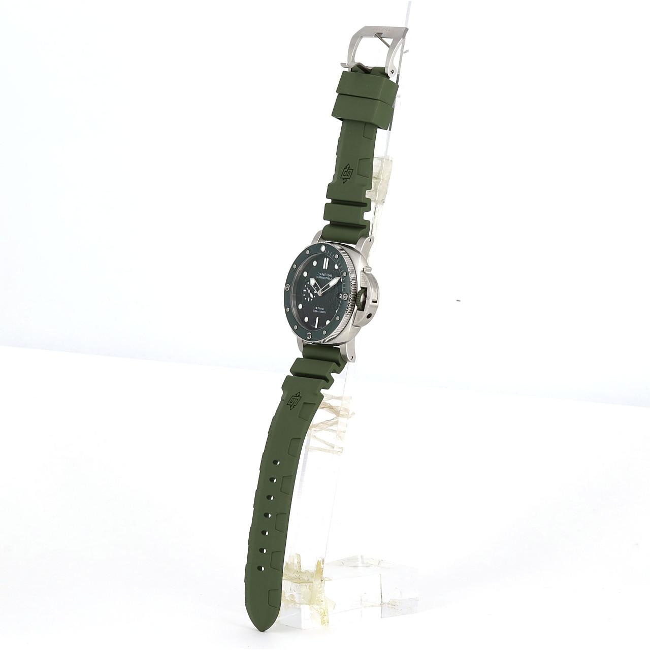 [BRAND NEW] PANERAI Submersible Guaranta QUATTRO eSteel Verdes Merald PAM01287 SS Automatic