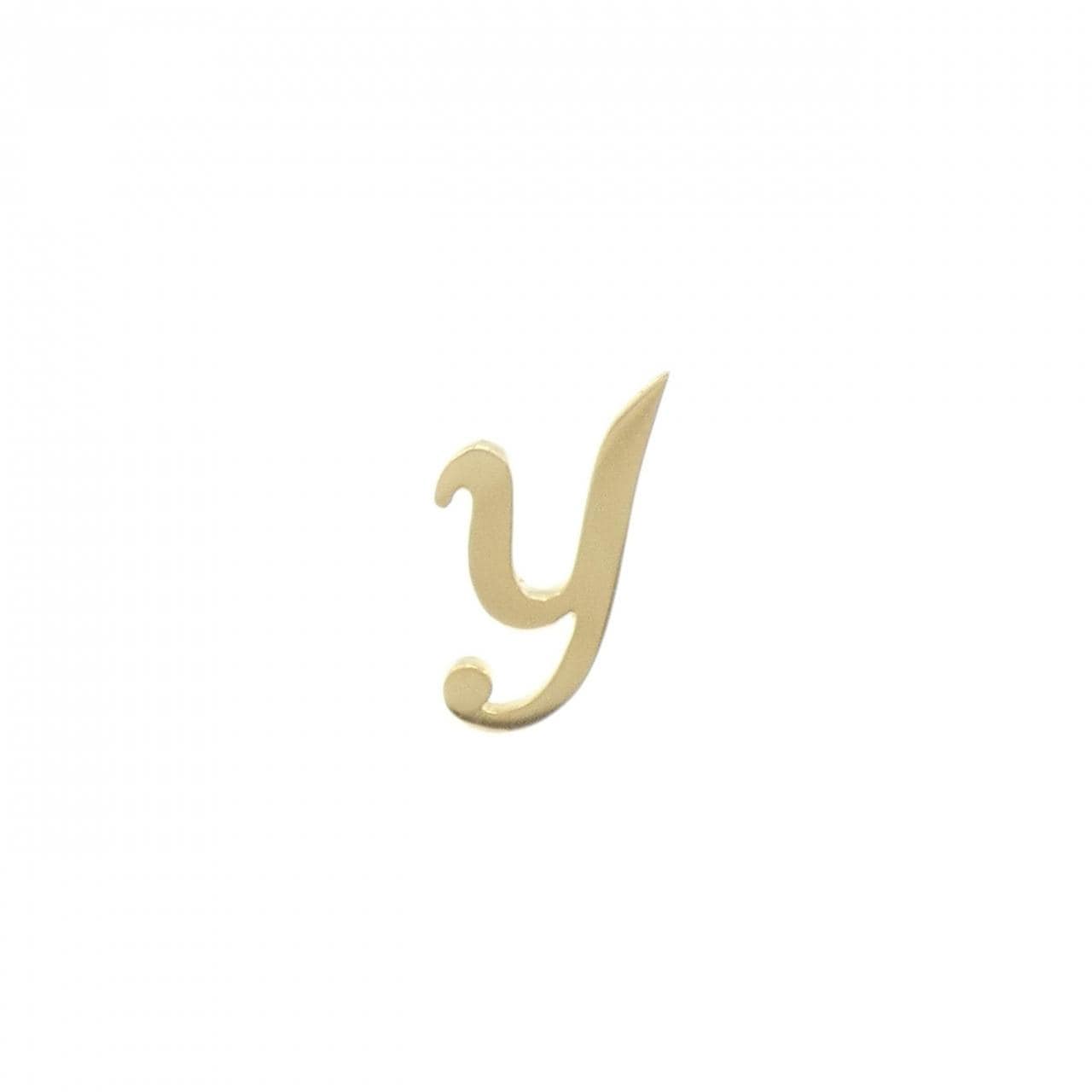 K18YG Initial Y Brooch