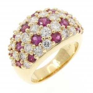 K18YG ルビー リング 1.13CT
