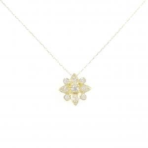 K18YG フラワー ダイヤモンド ネックレス 0.23CT