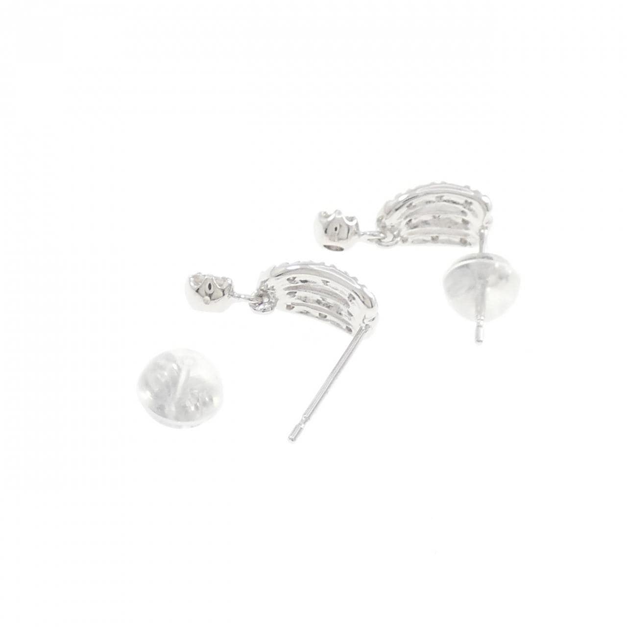 K14WG ダイヤモンド ピアス 0.18CT