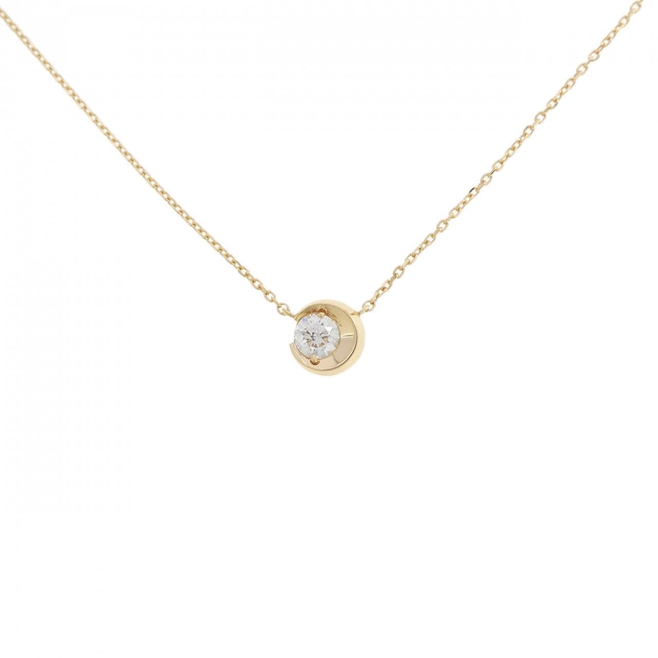 スタージュエリー ムーンセッティング ネックレス 0.17CT