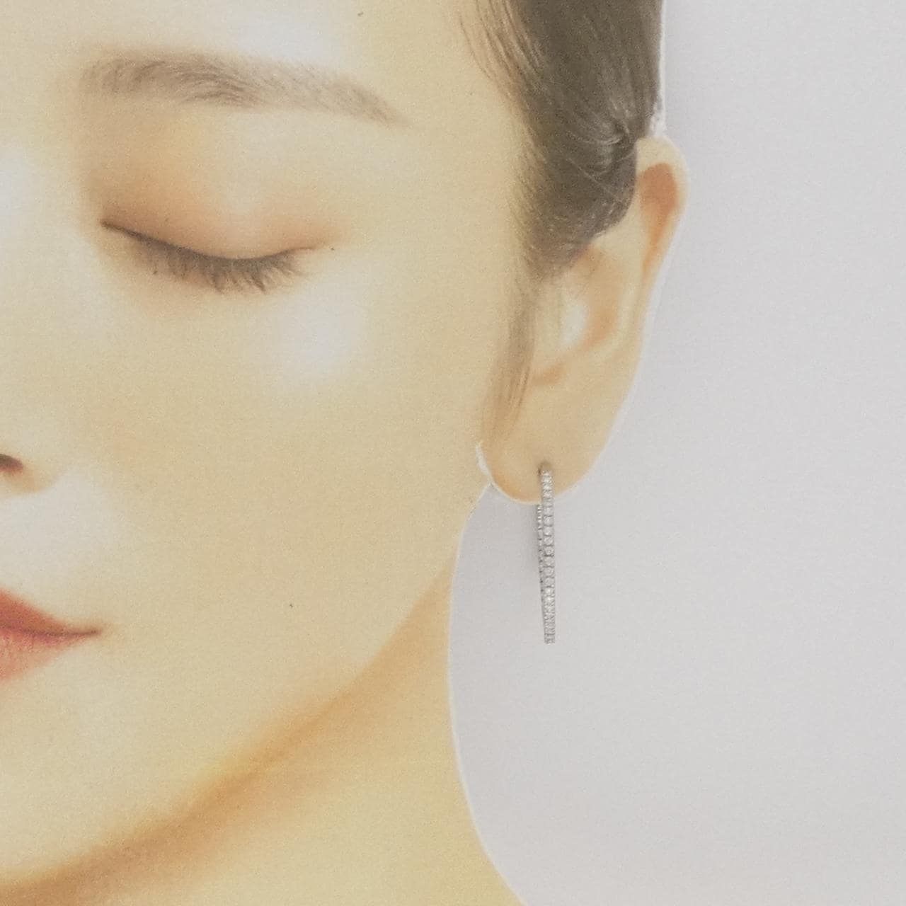 K18WG ダイヤモンド ピアス 1.00CT