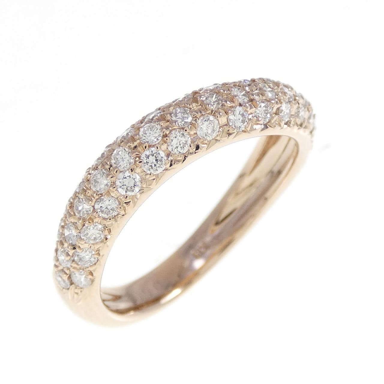K18PG パヴェ ダイヤモンド リング 0.60CT