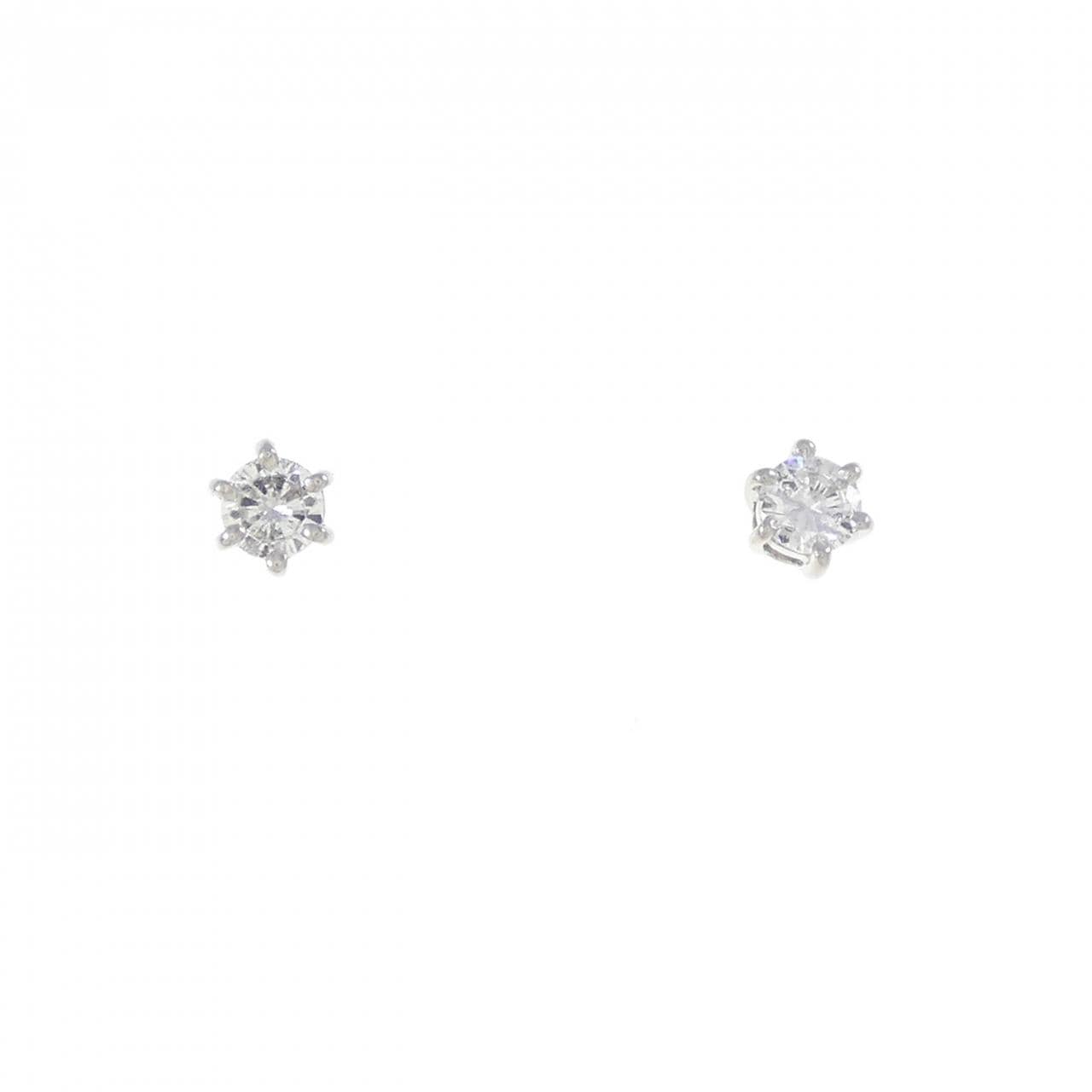 PT850/PT900 ソリティア ダイヤモンド ピアス 0.24CT