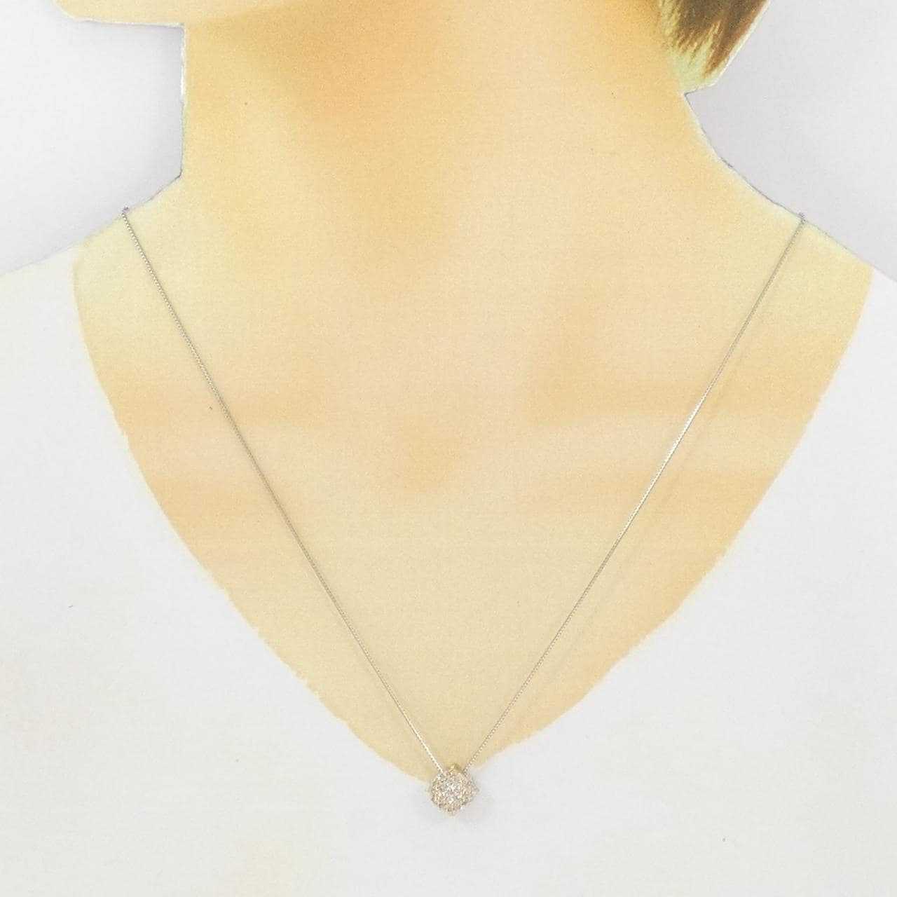K18/PT950/PT850 Diamond Necklace 0.88CT