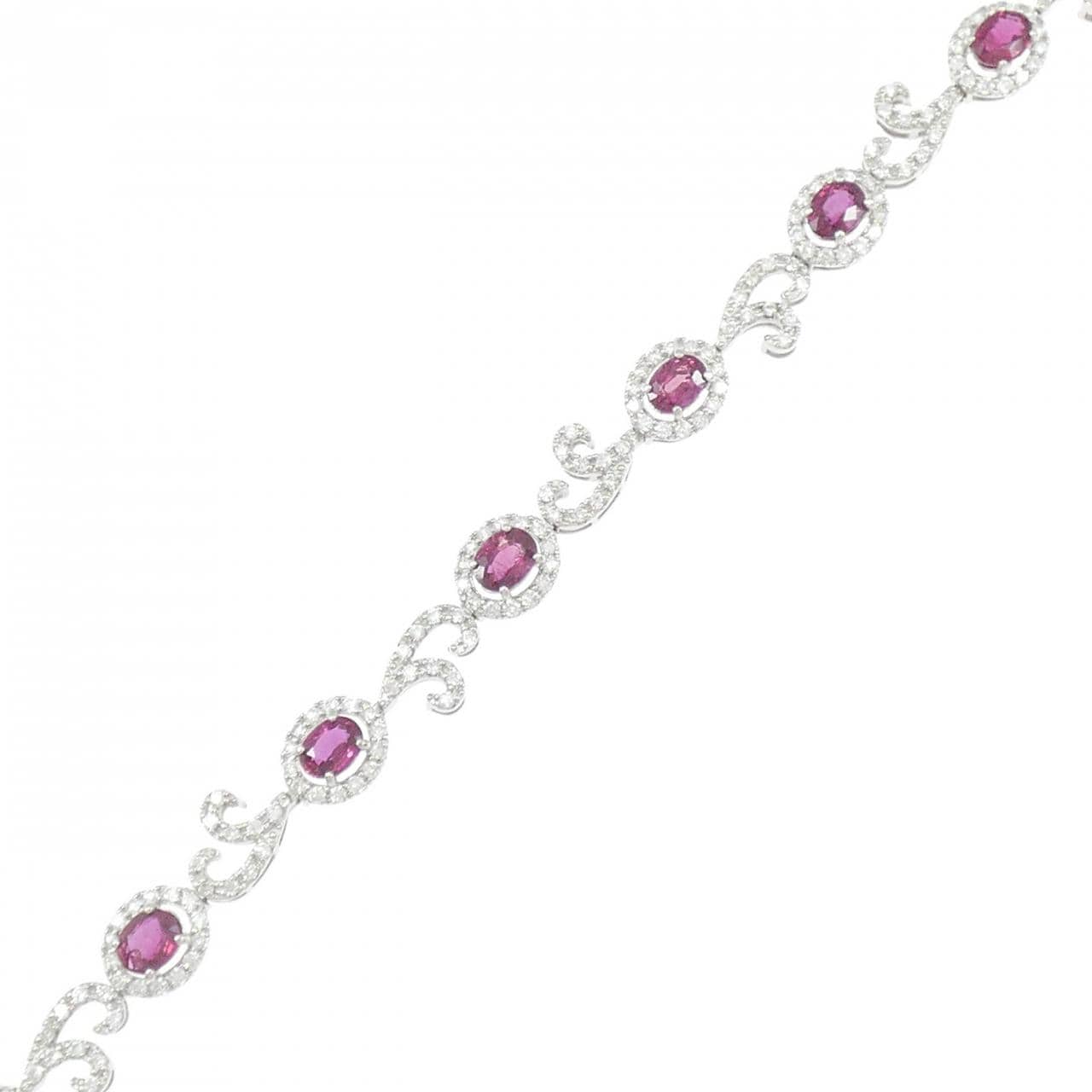 【新品】PT900/PT850 ルビー ブレスレット 2.73CT