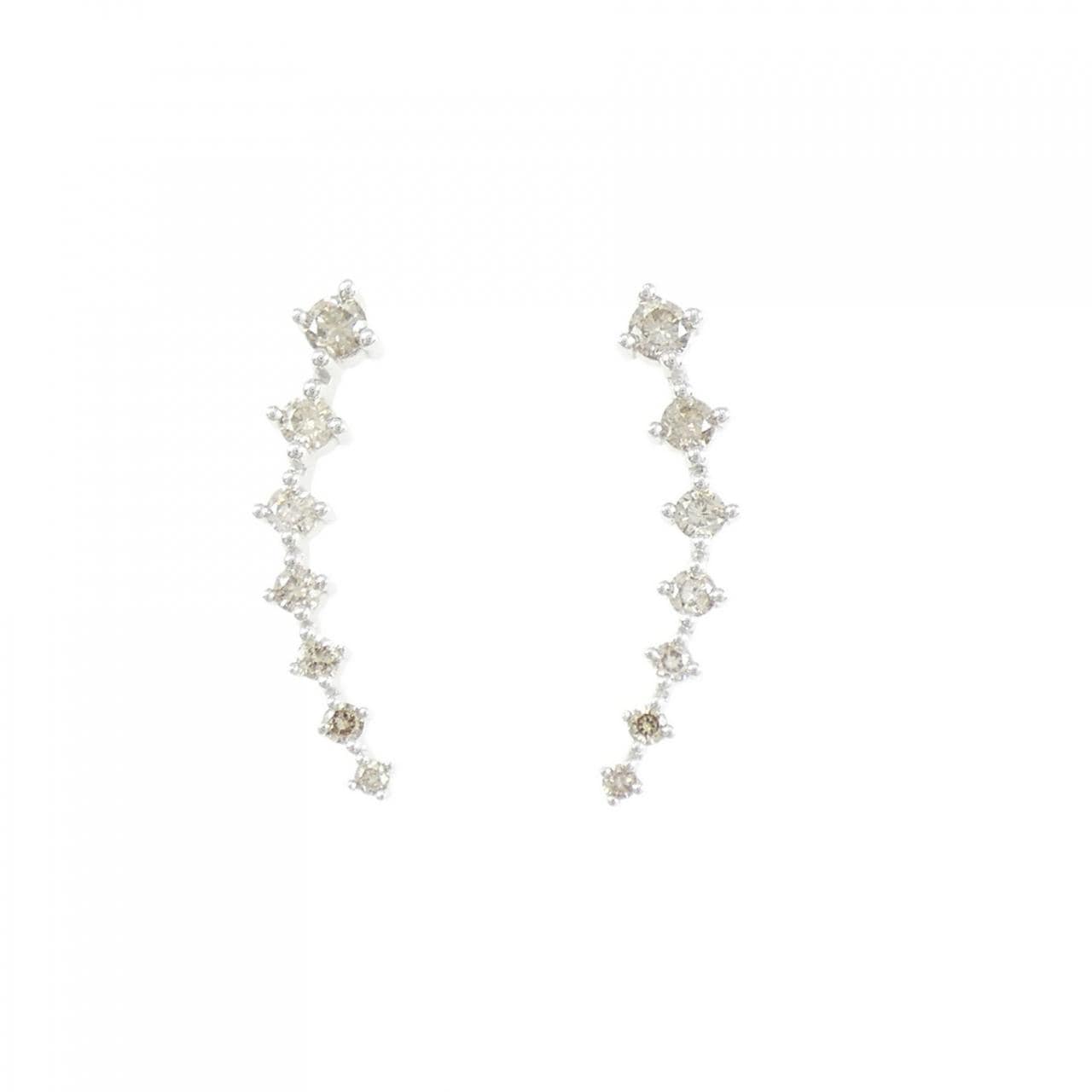 K18WG ダイヤモンド ピアス 0.40CT