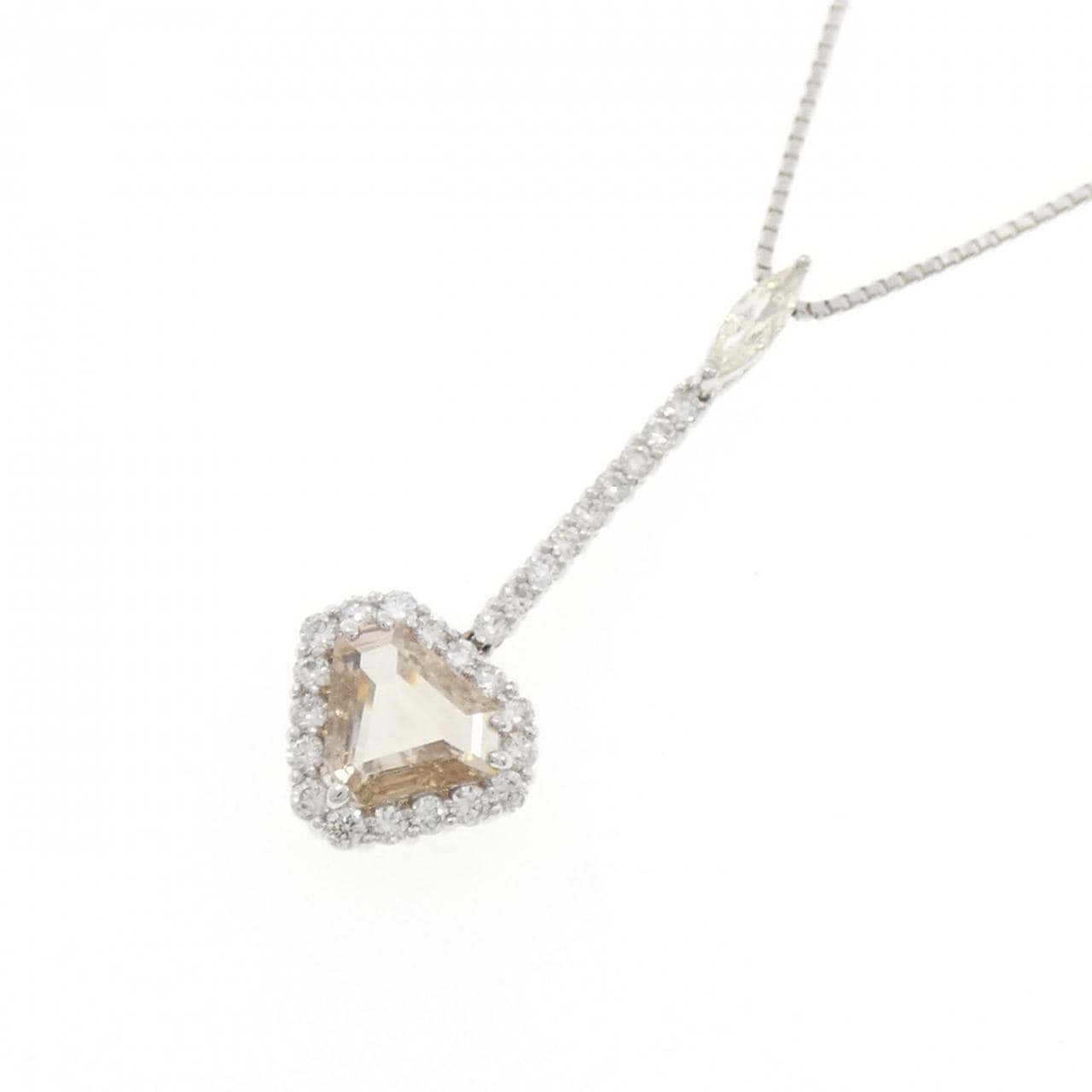 750WG/K18WG ダイヤモンド ネックレス 0.72CT