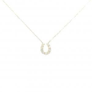 K18YG ホースシュー ダイヤモンド ネックレス 0.10CT