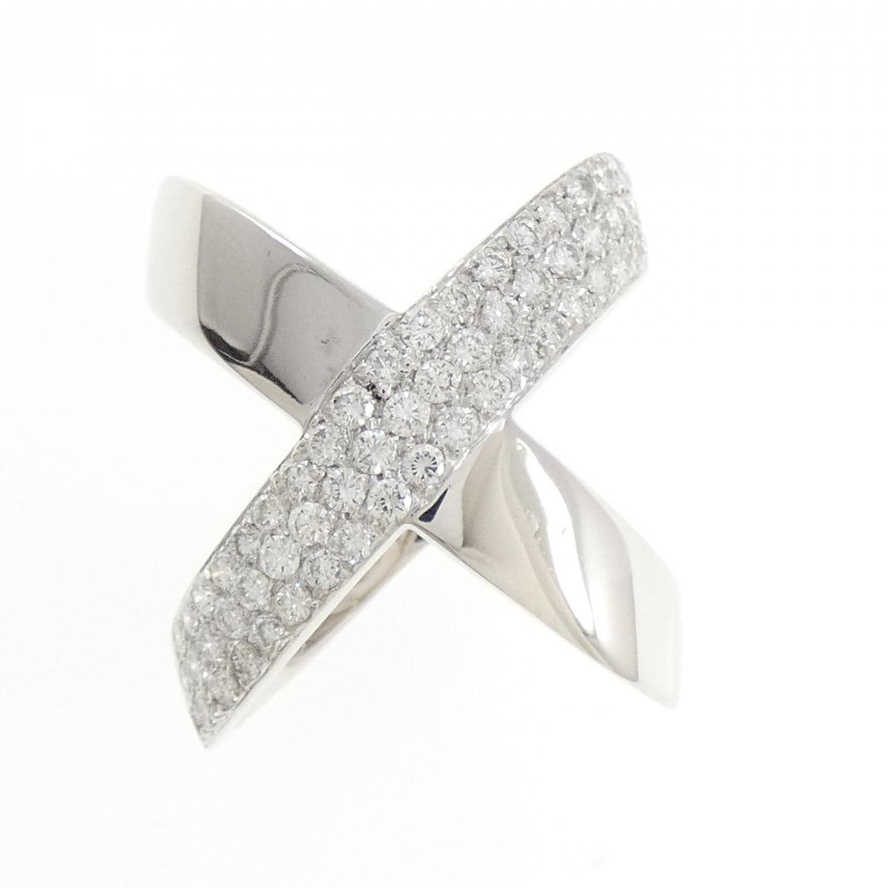 750WG パヴェ ダイヤモンド リング 1.00CT