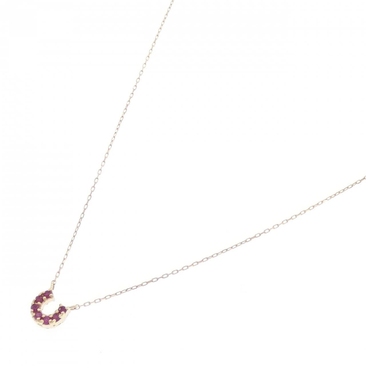 K10YG ルビー ネックレス