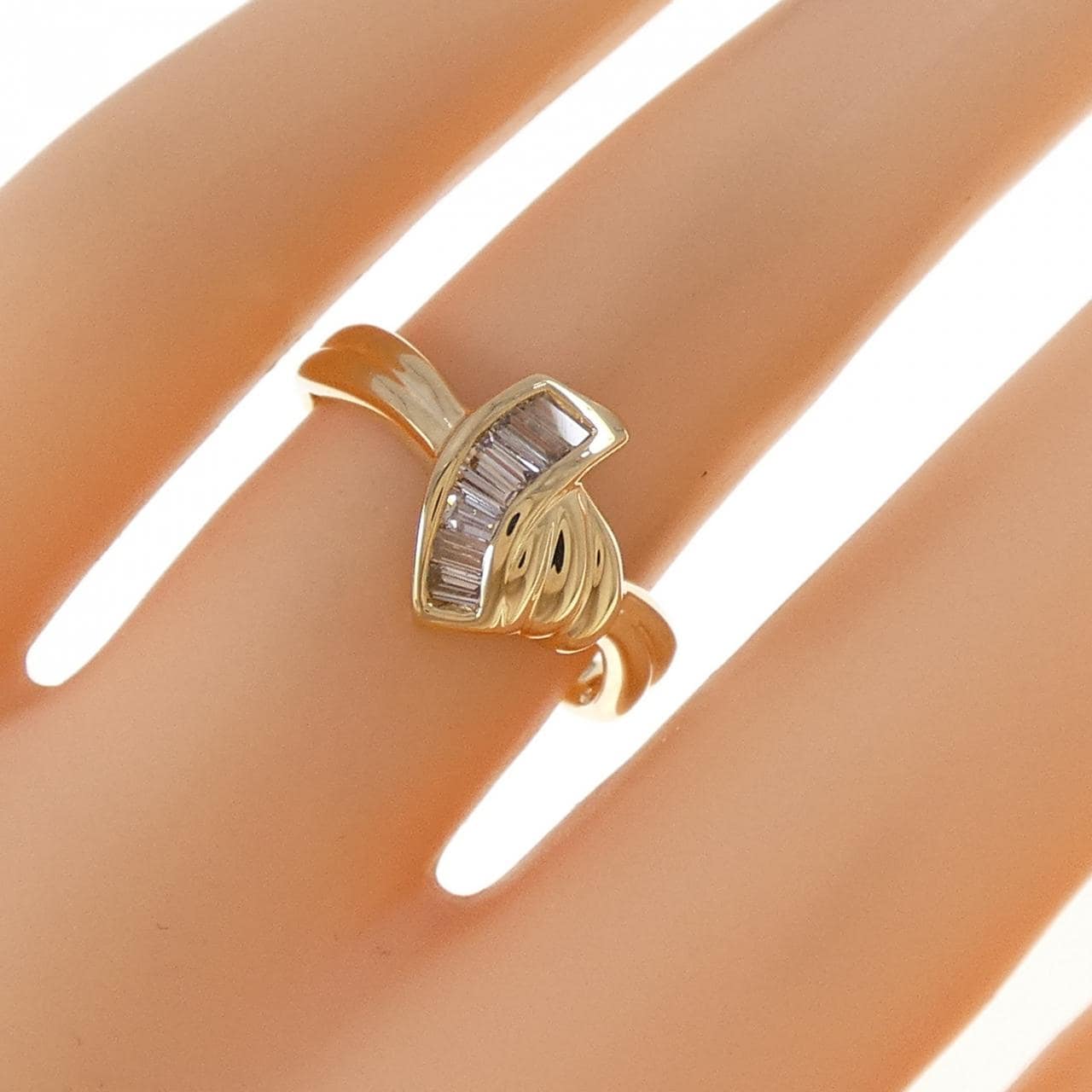 K18YG ダイヤモンド リング 0.25CT