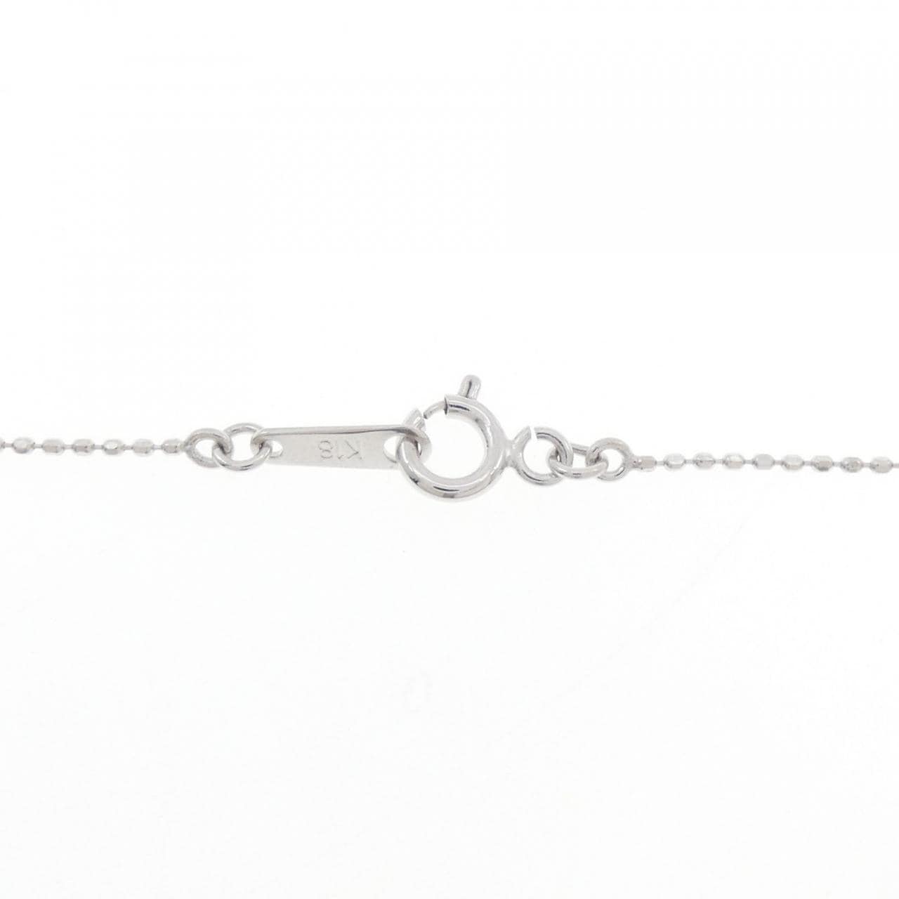 PT900/K18WG エメラルド ネックレス 0.55CT