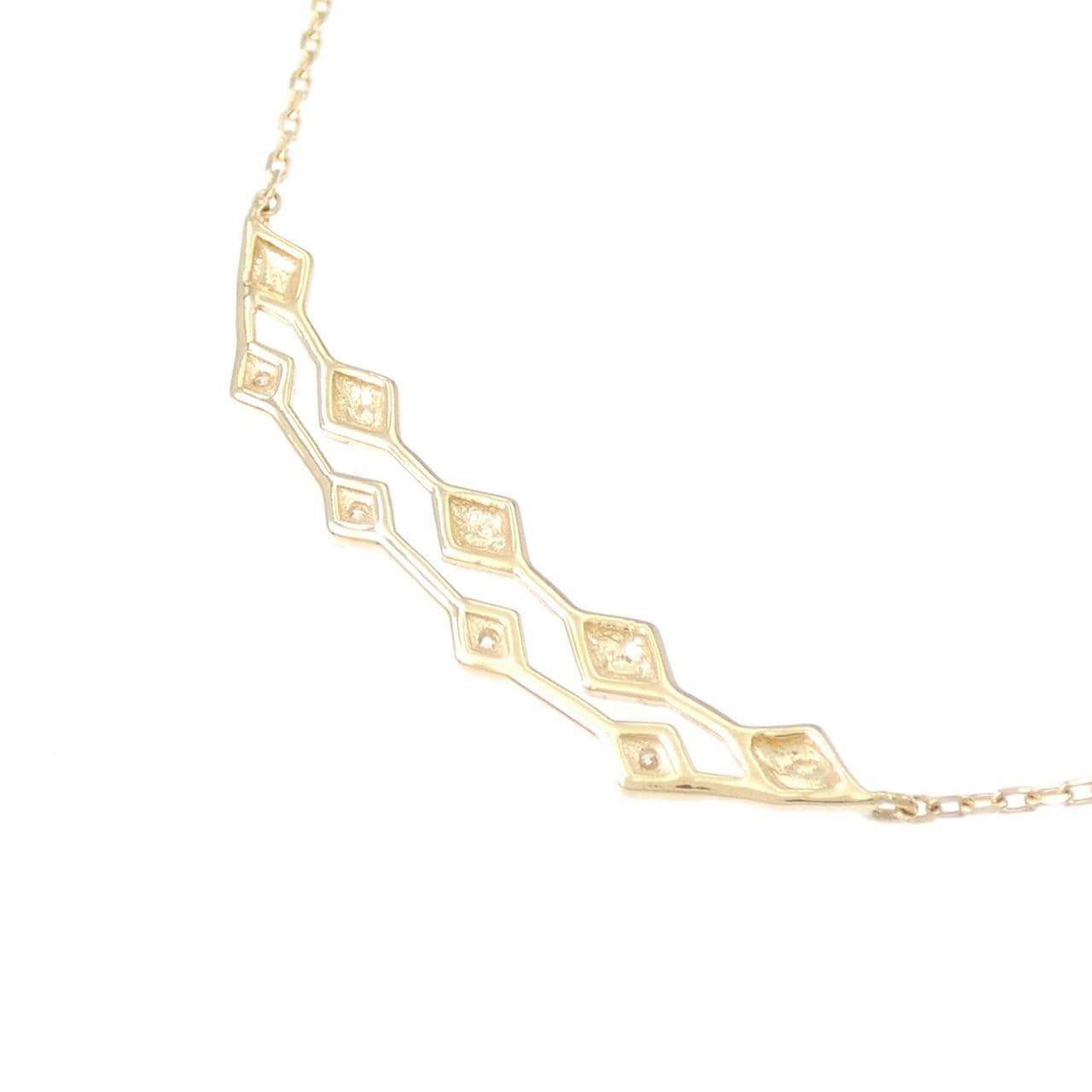 [BRAND NEW] K18YG Diamond Necklace 0.04CT
