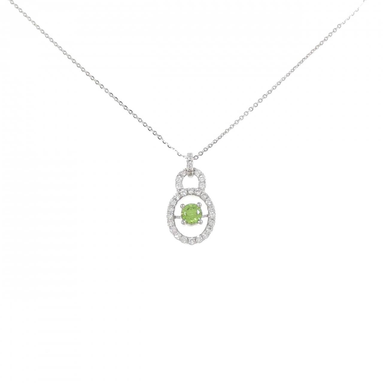 K18WG デマントイドガーネット ネックレス 0.30CT