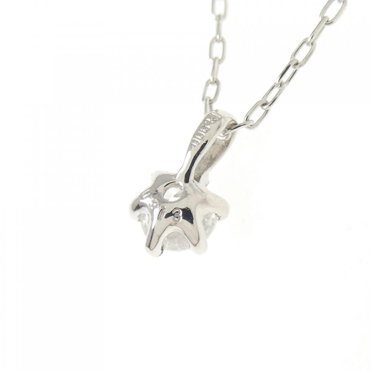 PT900/PT850 ソリティア ダイヤモンド ネックレス 0.313CT