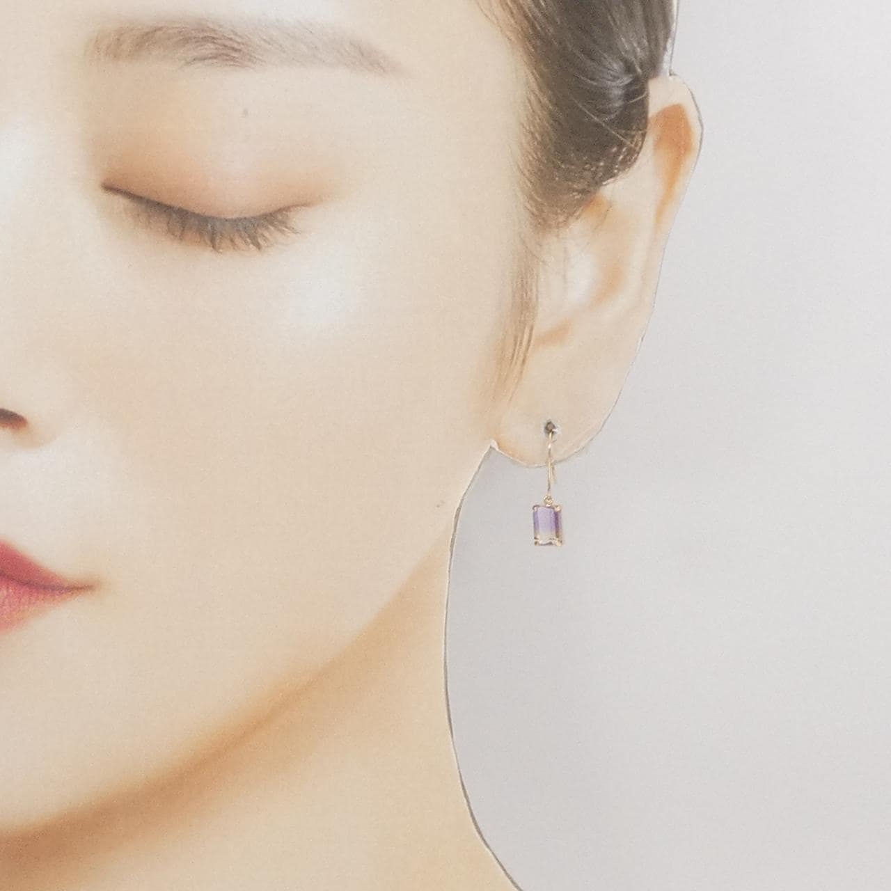 【新品】K10YG アメトリン ピアス