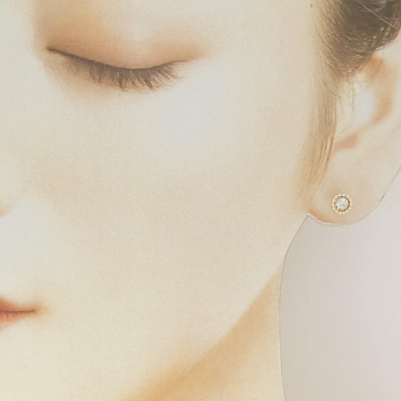 【リメイク】K10YG ダイヤモンド ピアス 0.14CT