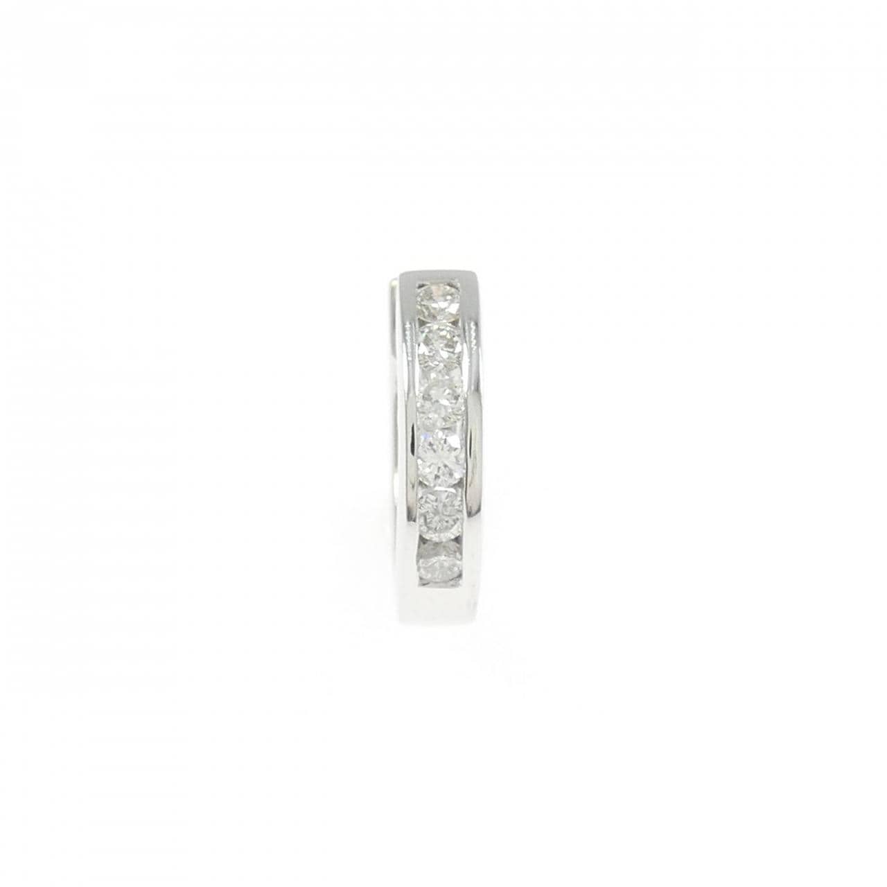 K18WG ダイヤモンド フープ ピアス 片耳