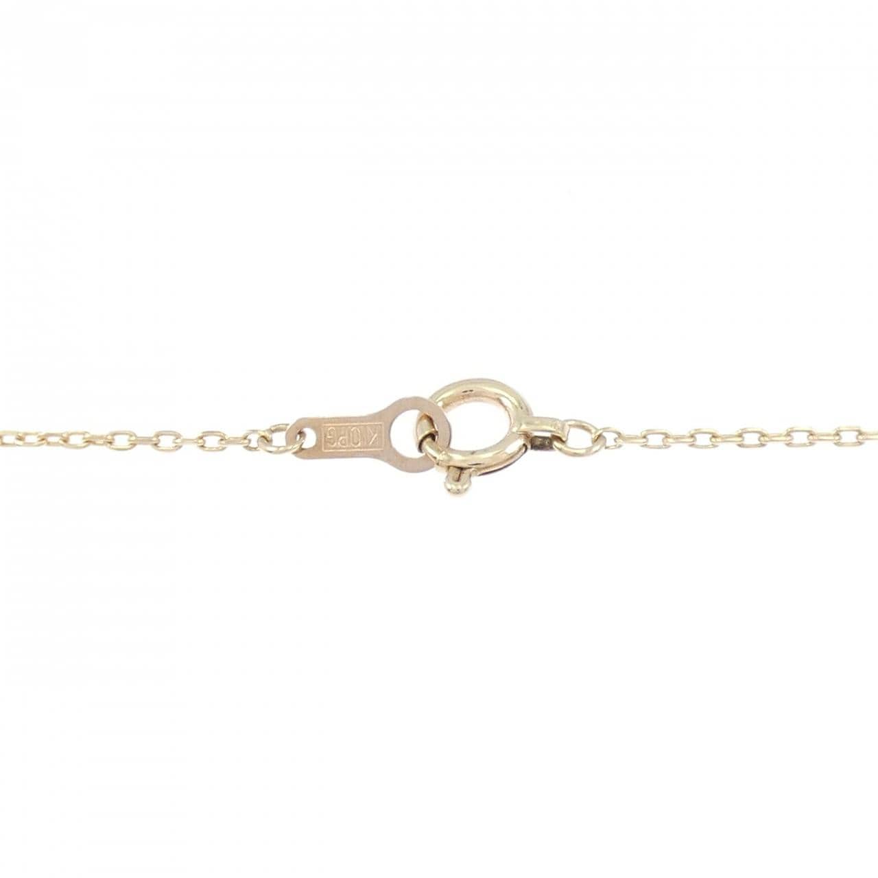 K10PG クロス ダイヤモンド ネックレス 0.033CT