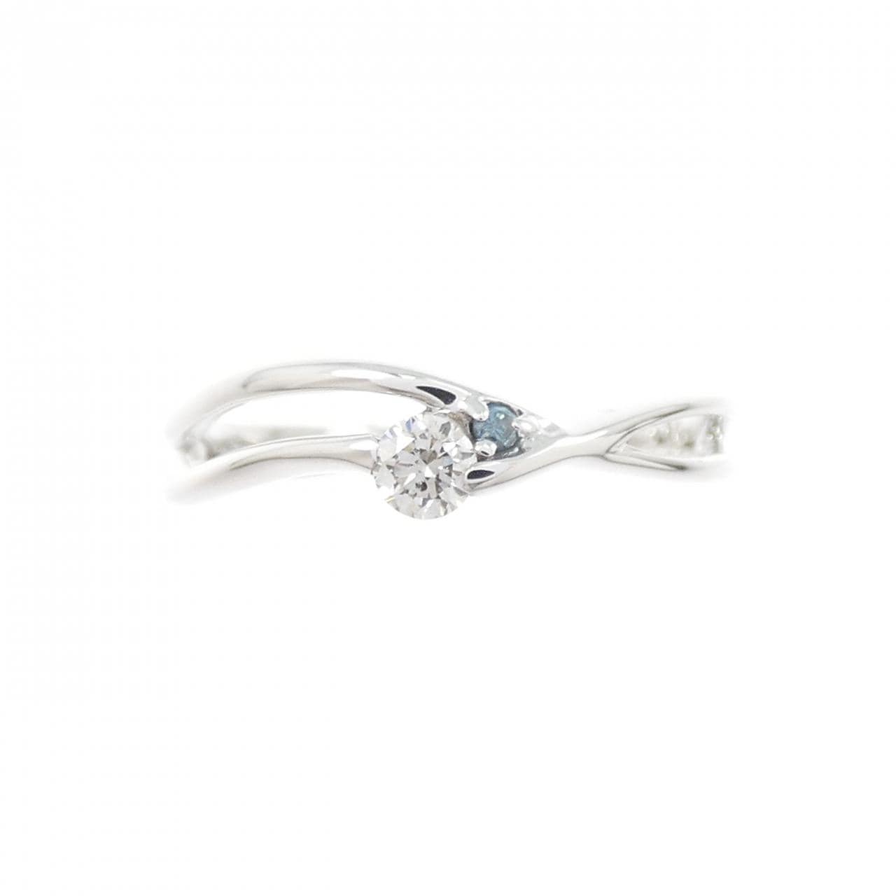 K18WG ダイヤモンド リング 0.10CT