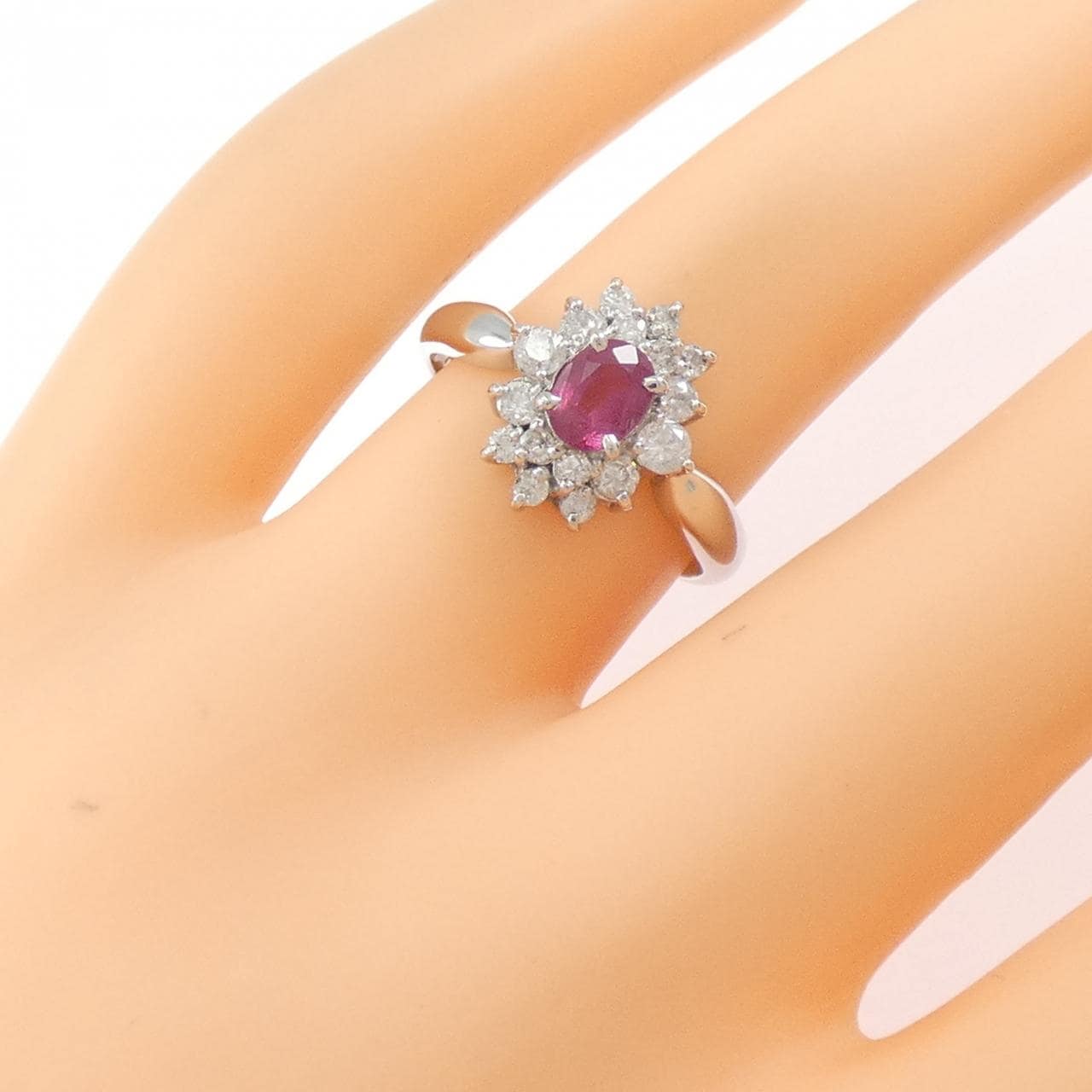 PT900 ルビー リング 0.50CT