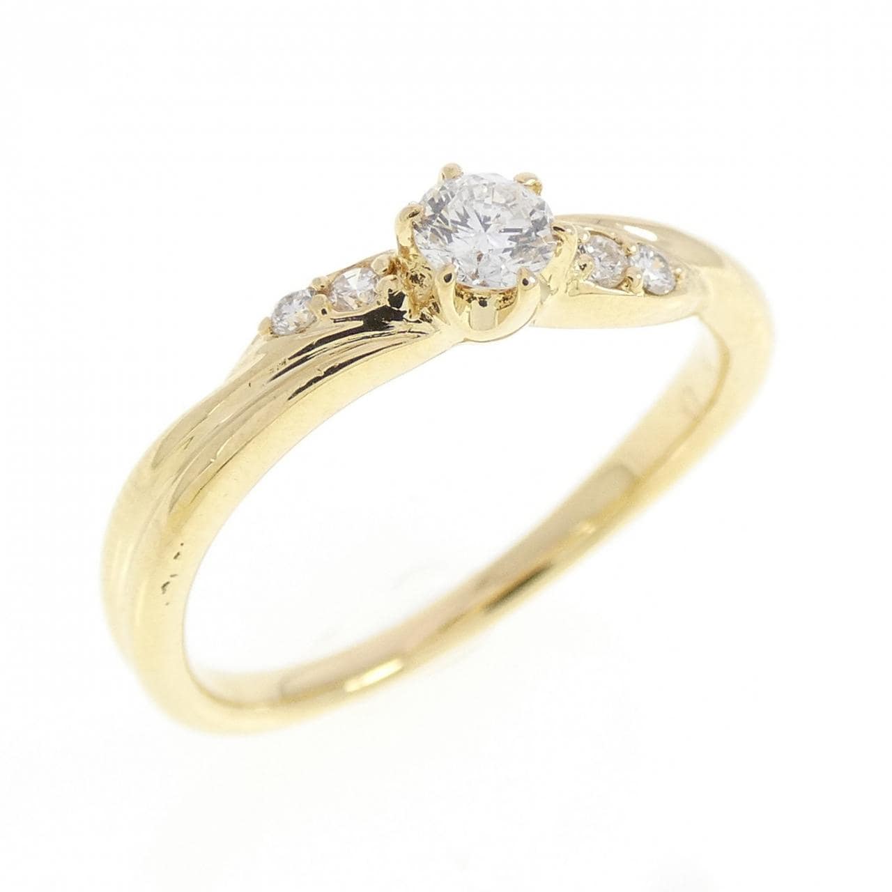 K18YG ダイヤモンド リング 0.18CT