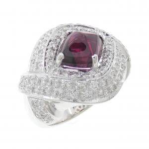 750WG ガーネット リング 4.50CT