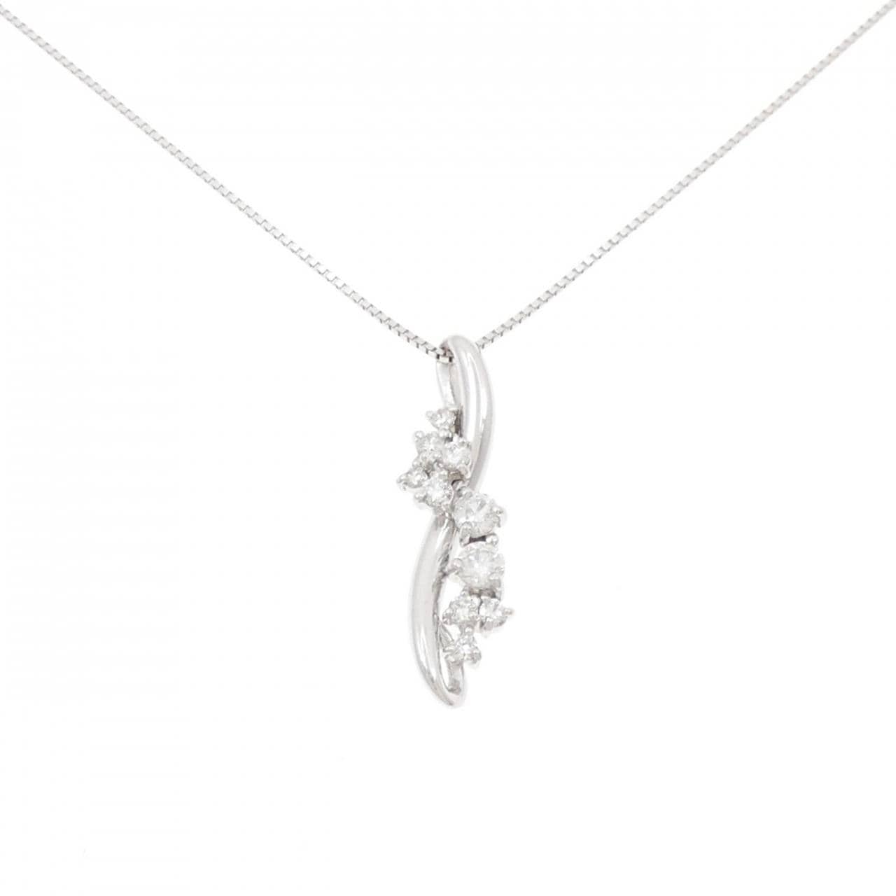K18WG ダイヤモンド ネックレス 0.50CT